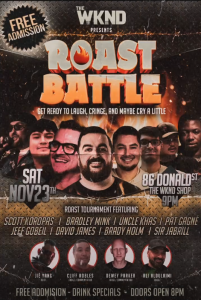 comedy roast battle wknd